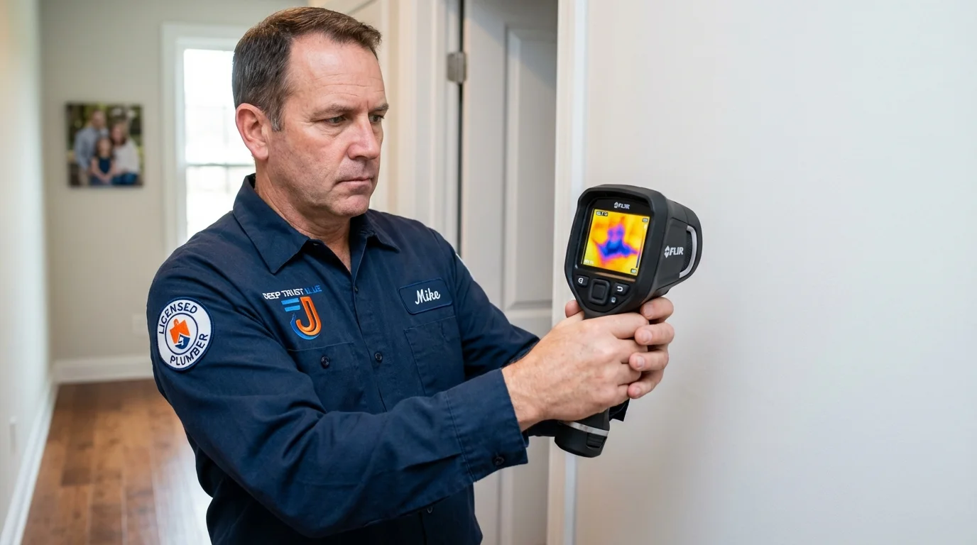 Thermal imaging leak detection by Johns Plumbing LLC in Cushing